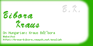 bibora kraus business card